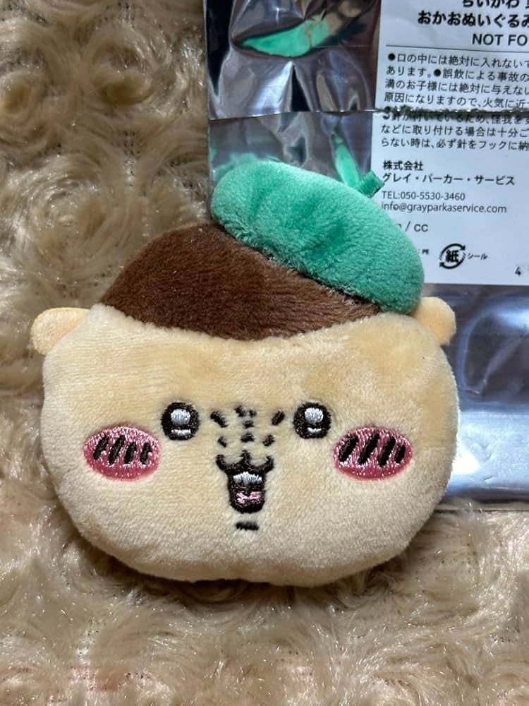 ちいかわ ノベルティ おかおぬいぐるみバッジ ナガノ展 ～ちいかわ、ナガノのくま、ナガノ作品の原画が大集合
